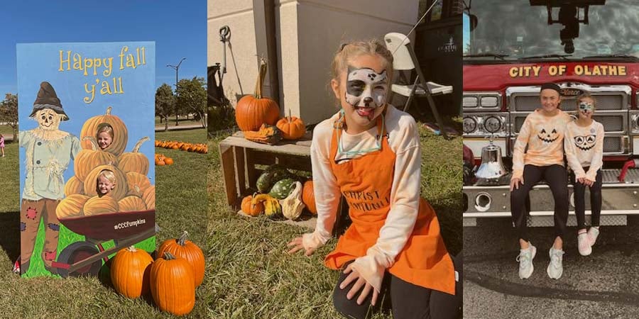 Pumpkin Patch Fun for Kids. Olathe Fire Truck.